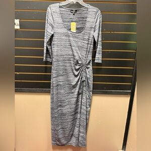 NWT Suzanne Betro Ruched Knit Midi Dress Small